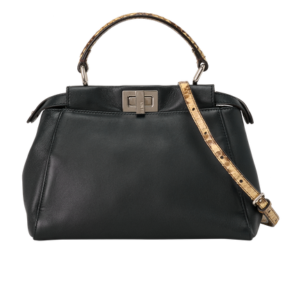 Mini Peekaboo Monster, &pound;1,500, Handbags, Blue, Leather/Snake, Front view